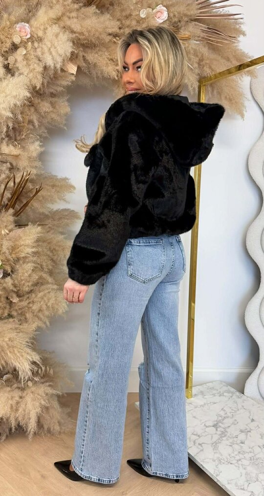 MUSTY FAKE FUR JACKET 1296 BLACK