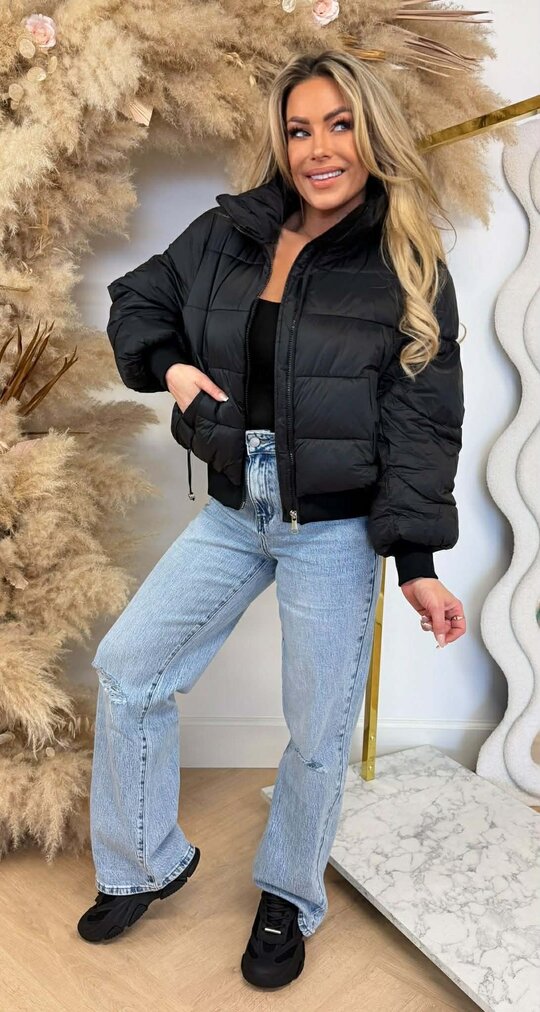 SHORT PUFFER JACKET 91137 BLACK