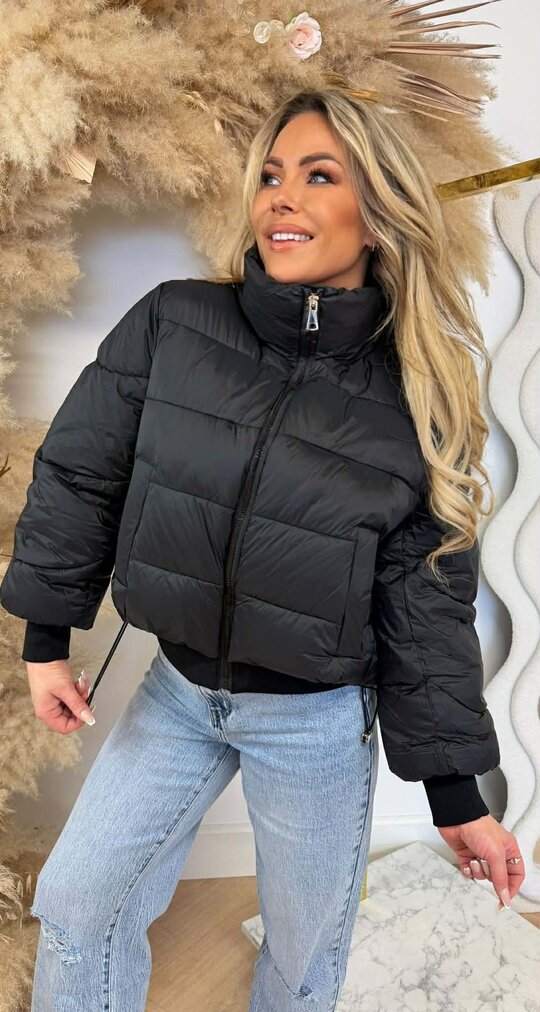 SHORT PUFFER JACKET 91137 BLACK