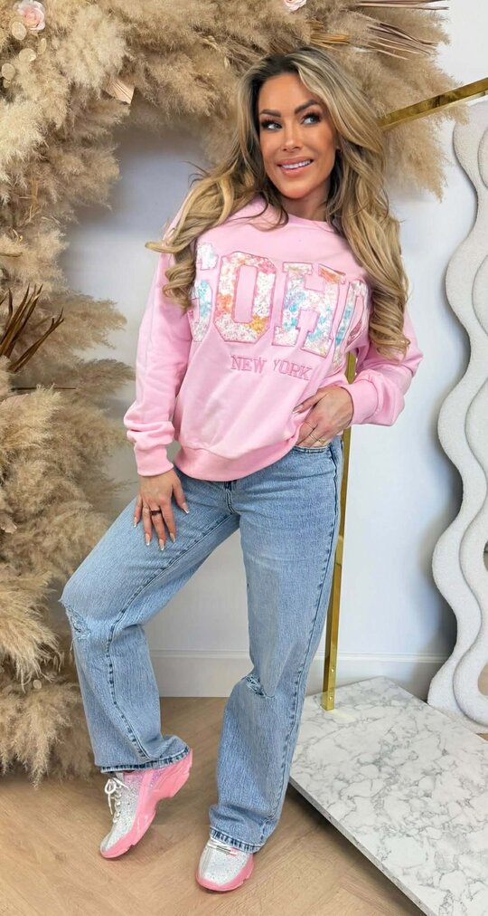 FLOWER SOHO SWEAT 8011509 PINK