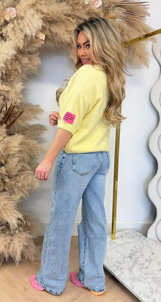 SHORT SLEEVE EMBLEEM SWEAT YELLOW SHORT SLEEVE EMBLEEM SWEAT YELLOW