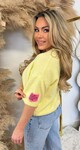 SHORT SLEEVE EMBLEEM SWEAT YELLOW SHORT SLEEVE EMBLEEM SWEAT YELLOW