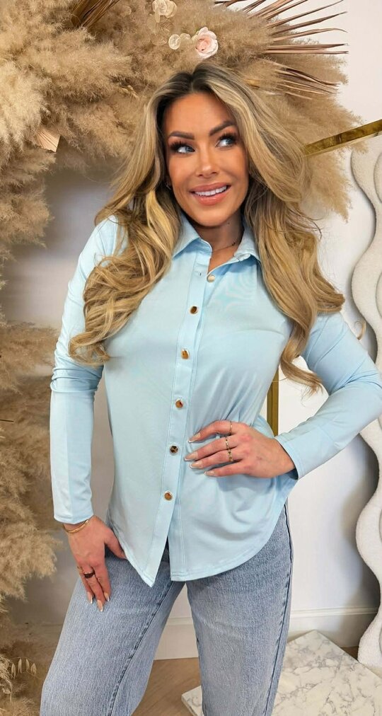 BY SWAN TRAVEL BLOUSE 6658 ICEBLUE