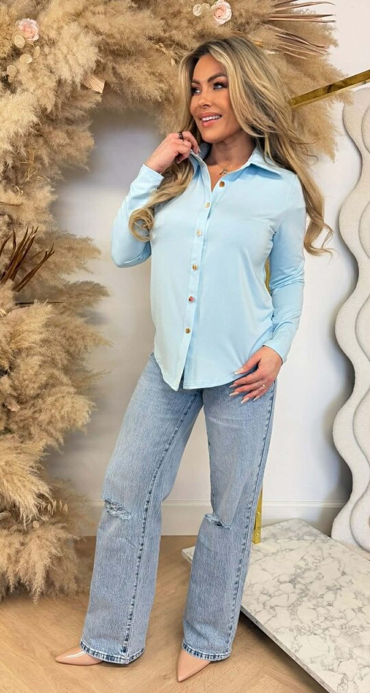 BY SWAN TRAVEL BLOUSE 6658 ICEBLUE