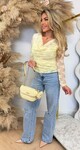 CINDY WATERFALL MESH TOP BUTTERYELLOW