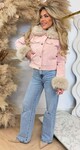 KEYLEY FUR BUTTON JACKET 56102 PINK