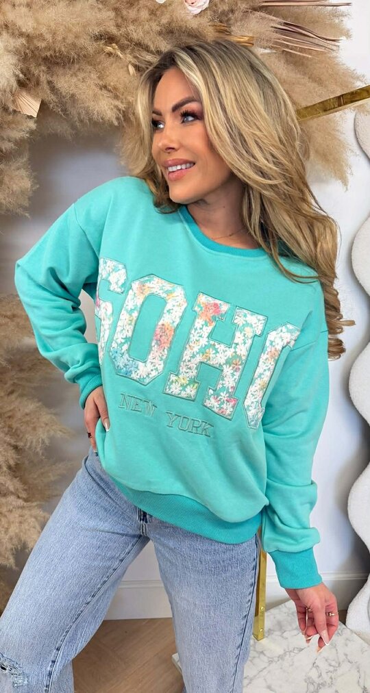 FLOWER SOHO SWEAT 8011509 AQUA