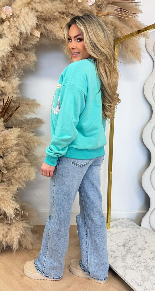 FLOWER SOHO SWEAT 8011509 AQUA