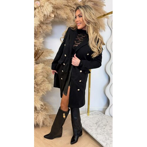 MILAN BUTTON VILT COAT BLACK