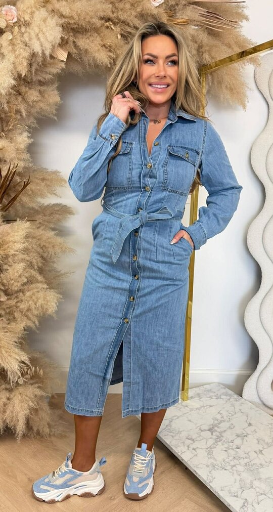 MAAIKE DENIM DRESS 0240 BLUE