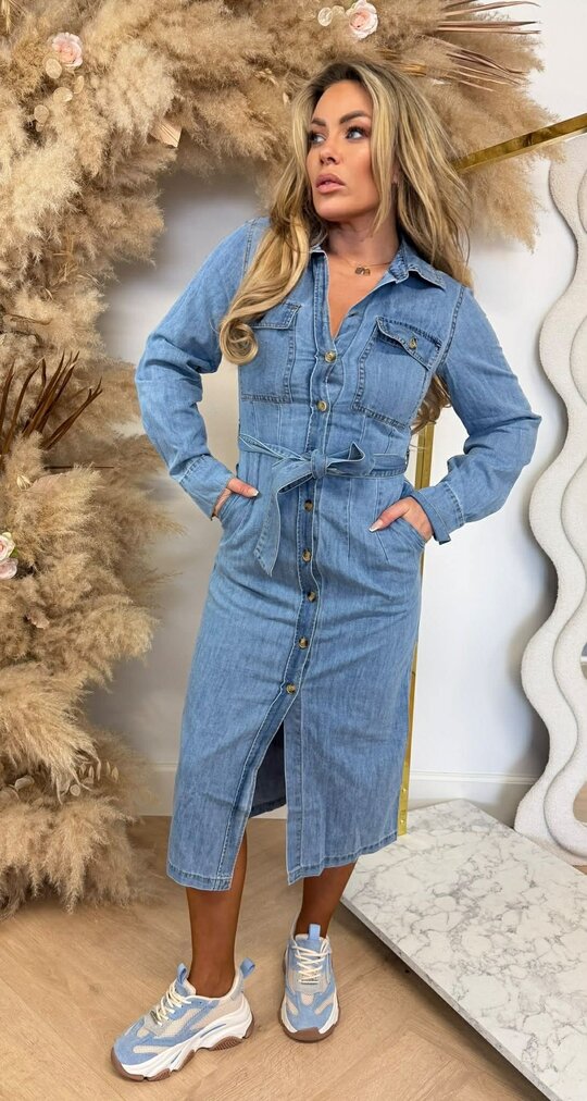 MAAIKE DENIM DRESS 0240 BLUE