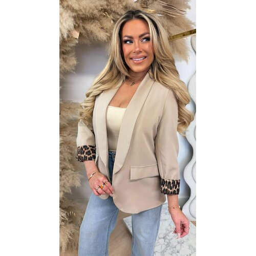 LEO OMSLAG BLAZER BEIGE