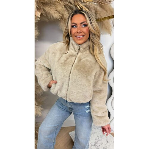 NENA FAUX FUR JACKET 7177 BEIGE