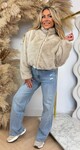 NENA FAUX FUR JACKET 7177 BEIGE