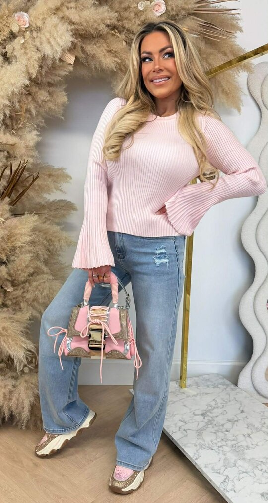 BIBI FLAIR MOUW TOP LIGHTPINK