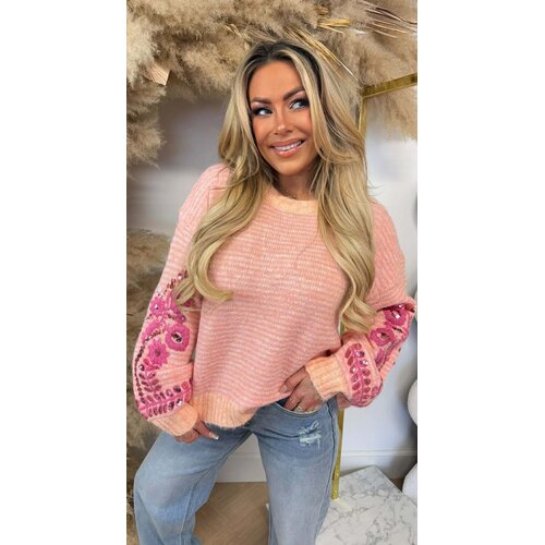 FAIRY FLOWER STRIPE TRUI 8276 ORANGE/FUCHSIA