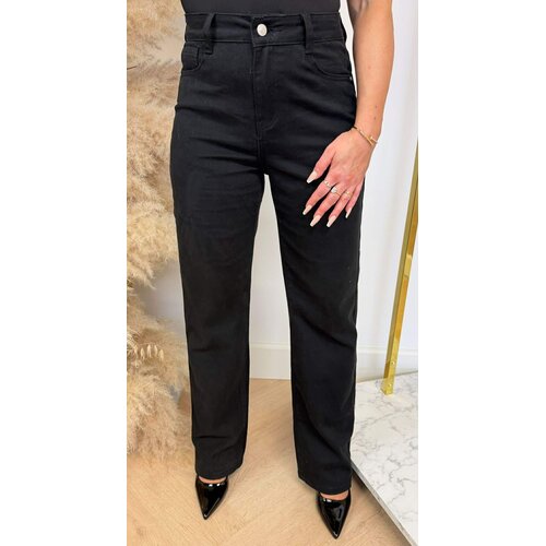 STRAIGHT LEG STRETCH JEANS 0067-51 ALLBLACK