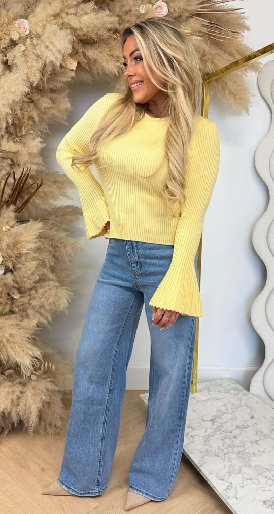 BIBI FLAIR MOUW TOP YELLOW