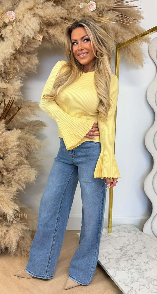 BIBI FLAIR MOUW TOP YELLOW