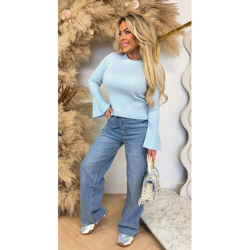 BIBI FLAIR MOUW TOP ICEBLUE