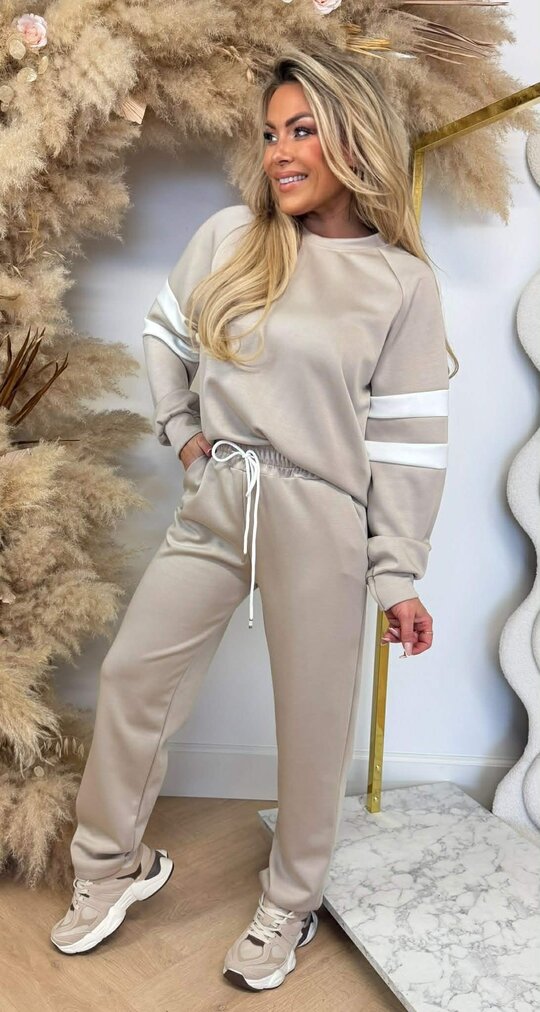 SASCHA STRIPE SET BEIGE