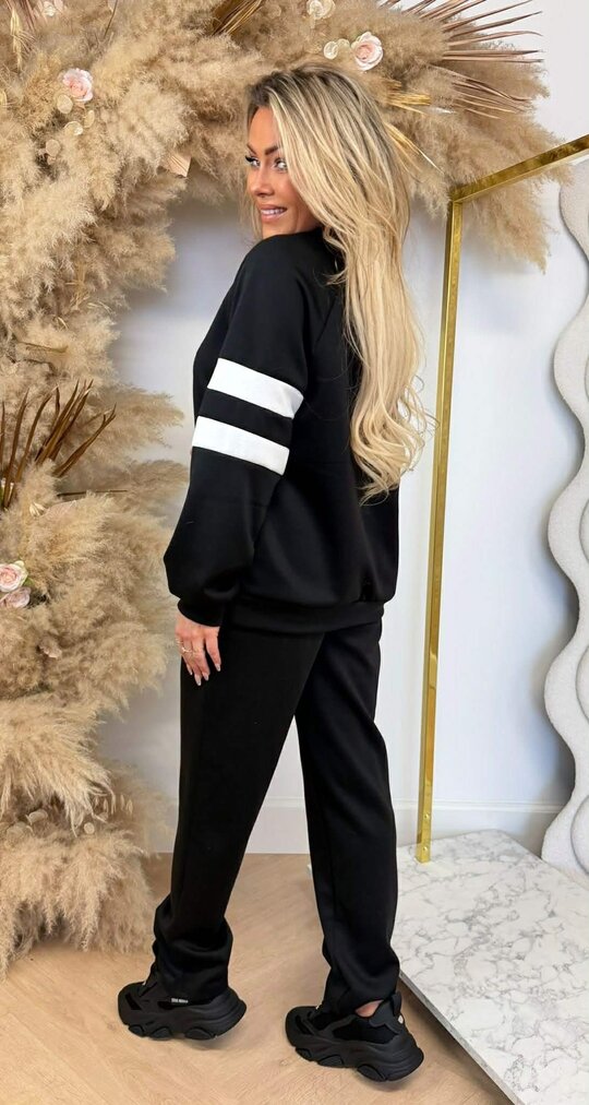 SASCHA STRIPE SET BLACK