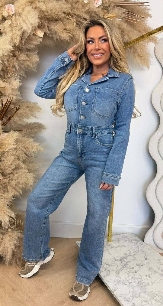 DENIM JUMPSUIT DH0036 DENIMBLUE