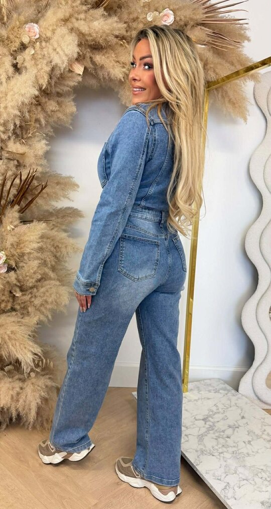 DENIM JUMPSUIT DH0036 DENIMBLUE