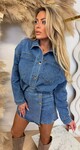 GLITTER DENIM BLOUSE 20859 DENIMBLUE