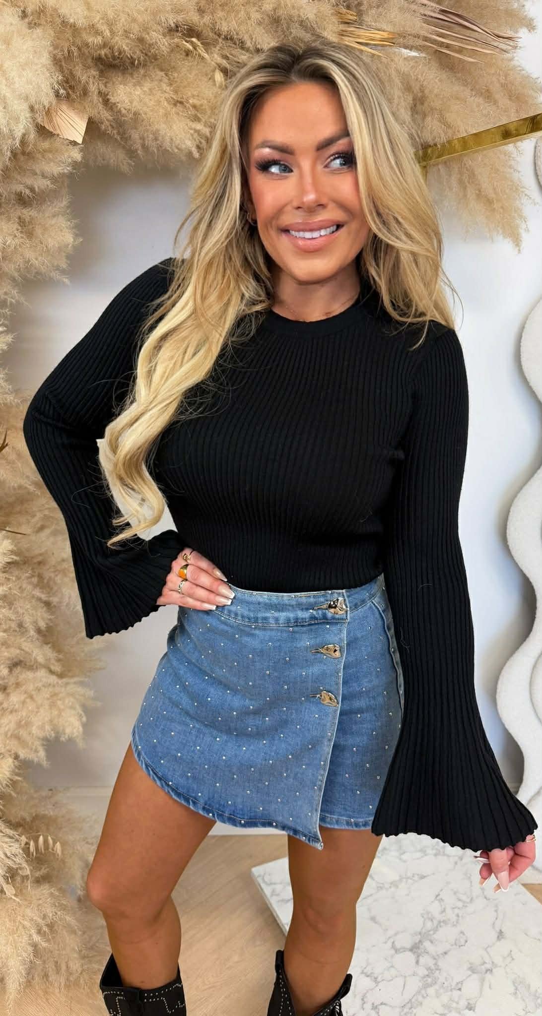 BIBI FLAIR MOUW TOP 2033 BLACK