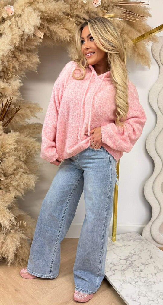 BROOKE BASIC SOFT HOODIE PINK