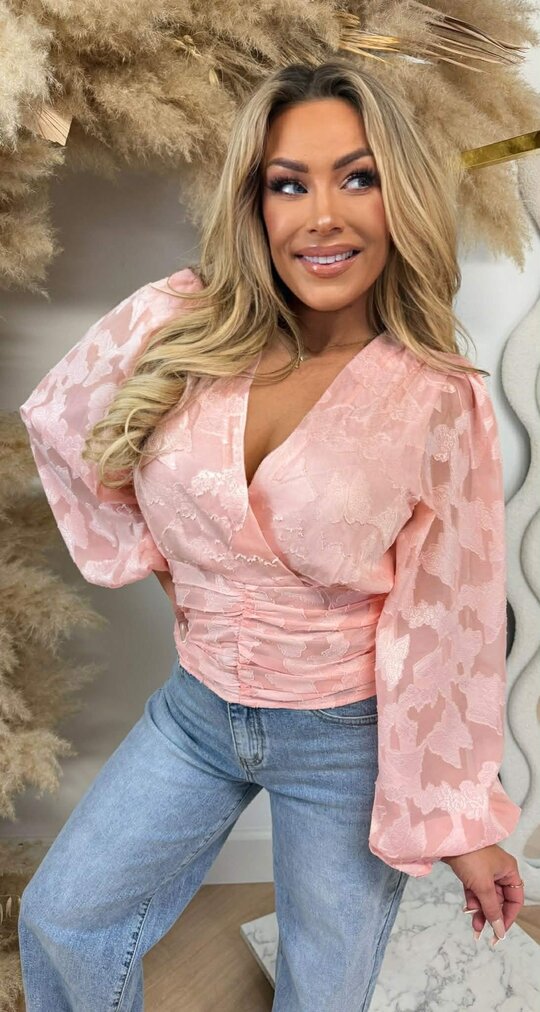 MESH FLOWER TOP 5413 SOFTPINK