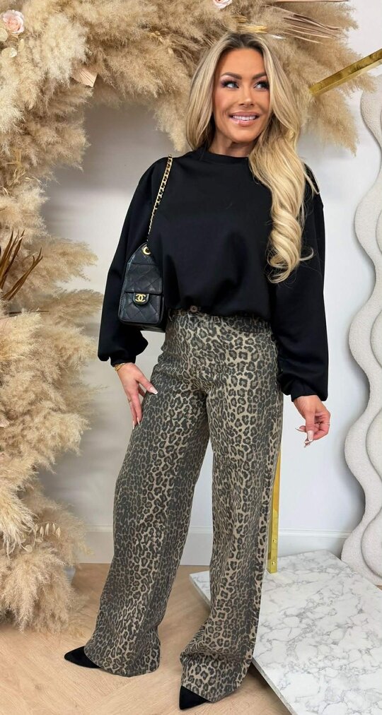 ISABEL CROPPED SWEAT BLACK