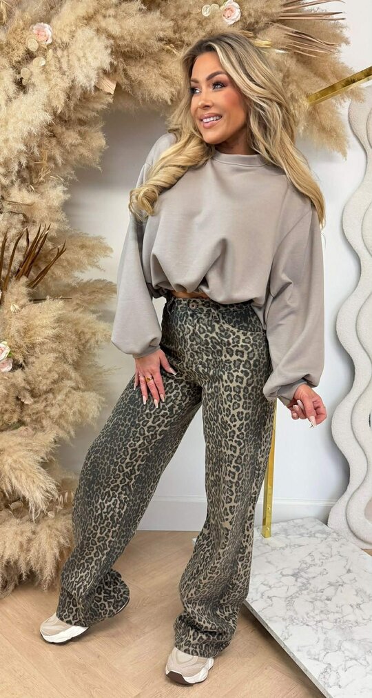 ISABEL CROPPED SWEAT TAUPE