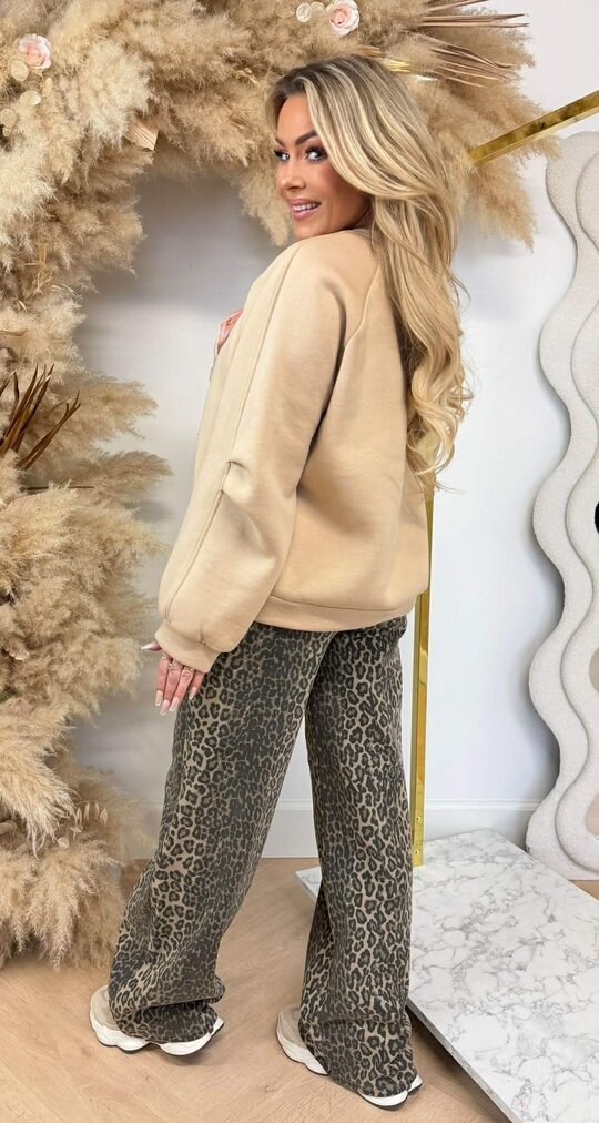 CUTE LITTLE HEARTS SWEAT BEIGE
