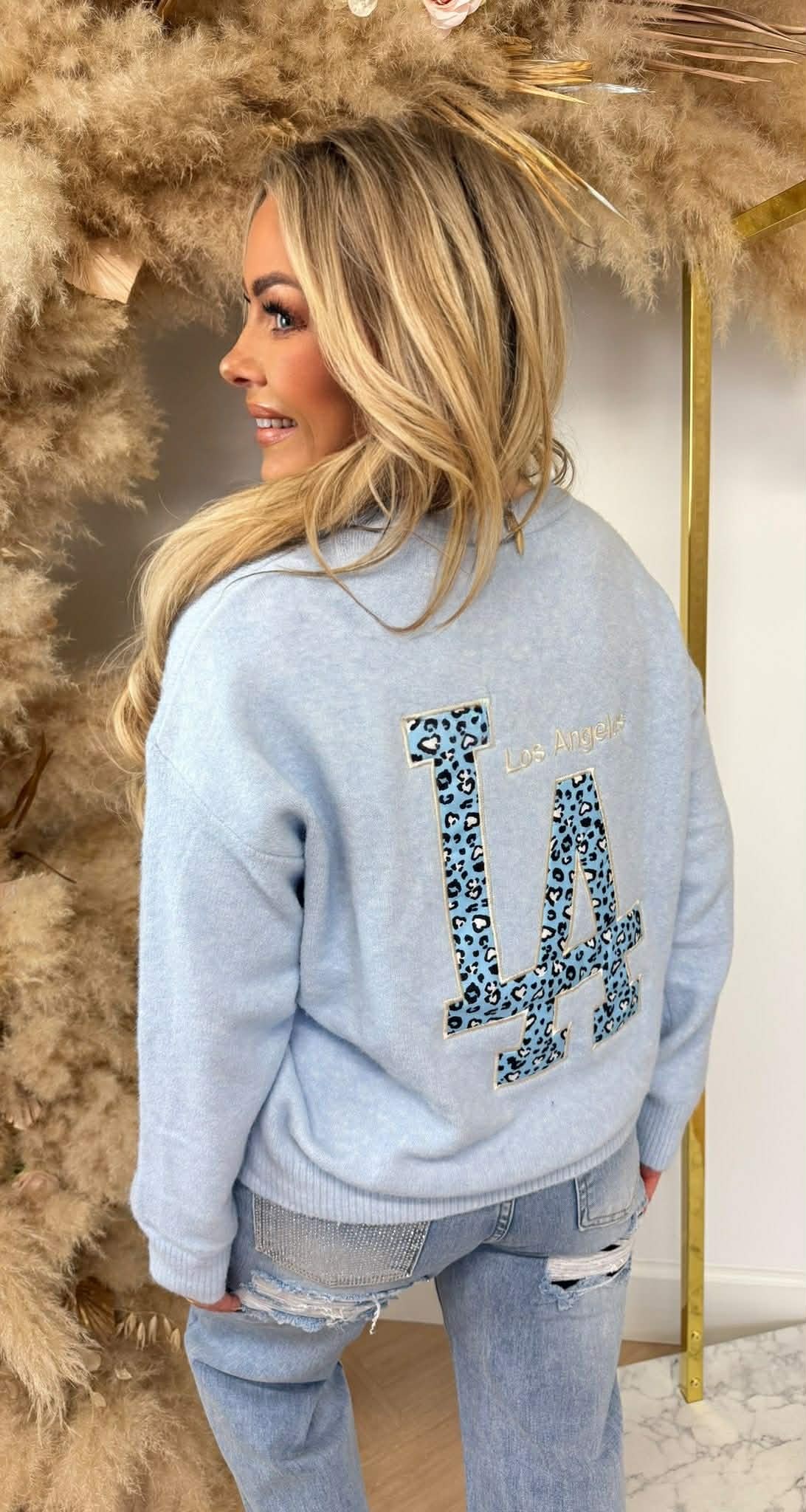 LA SMALL LEO SWEAT 3831388 ICEBLUE