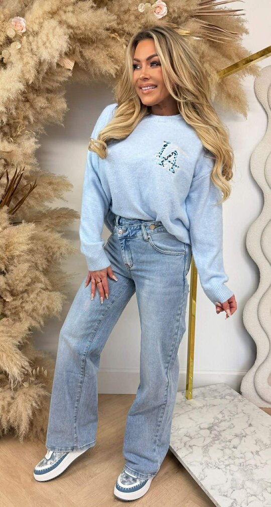 LA SMALL LEO SWEAT 3831388 ICEBLUE