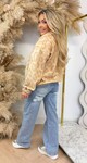 COLORFUL LEO PRINT JACKET BEIGE