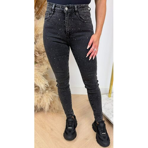 PUSH UP GLITTER SKINNY JEANS 5001-5 DARKGREY