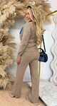 DENIM KNITTED 2 PIECE SET E2040 BEIGE