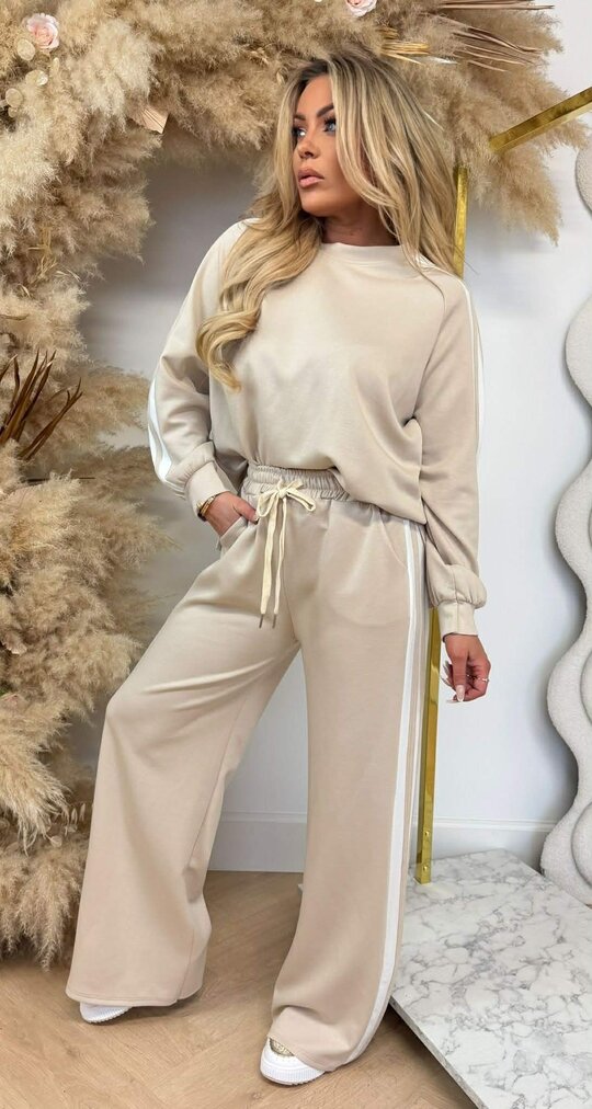 ADDY STRIPE SET BEIGE