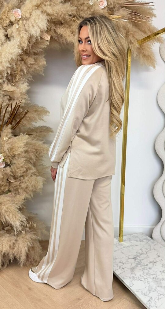 ADDY STRIPE SET BEIGE