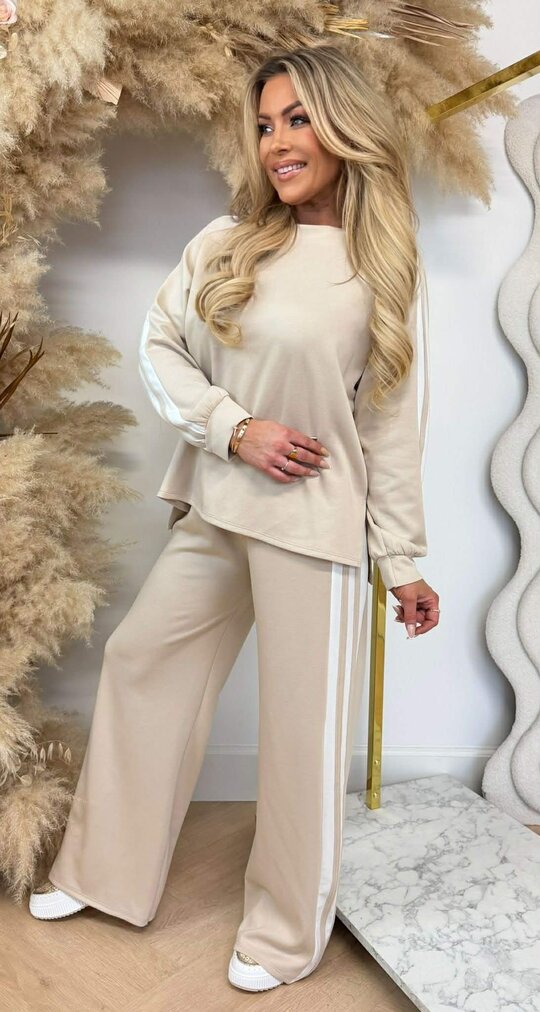 ADDY STRIPE SET BEIGE