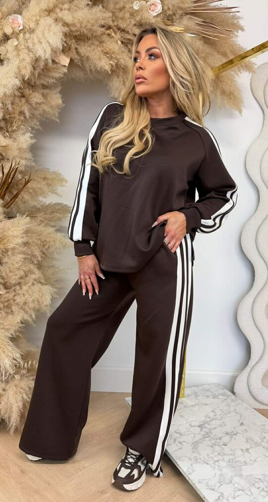 ADDY STRIPE SET CHOCO