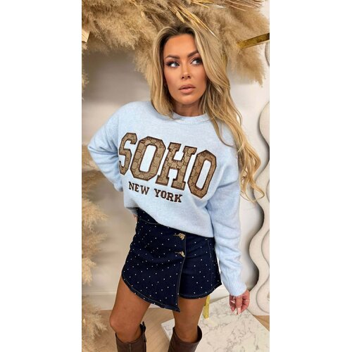 SOHO GUC PRINT SWEAT 1055 BLUE