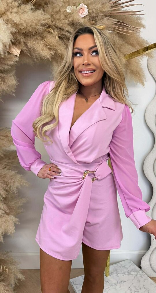 GOLDIE OMSLAG PLAYSUIT PINK