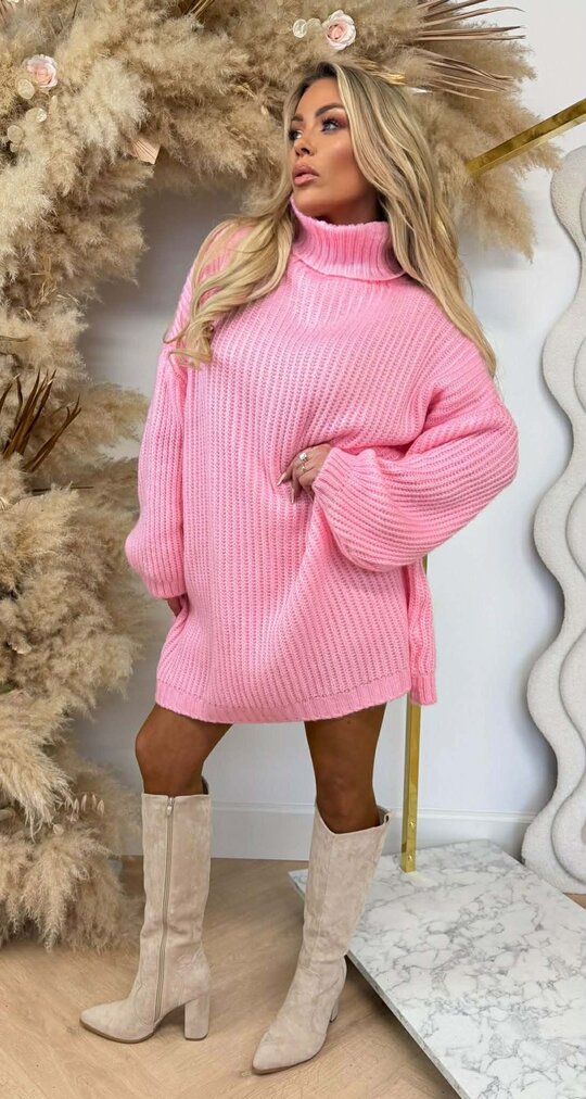 MARLIJN KOL SWEATER DRESS PINK