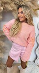 PALM SEQUIN SWEAT 8269 SALMON/PINK