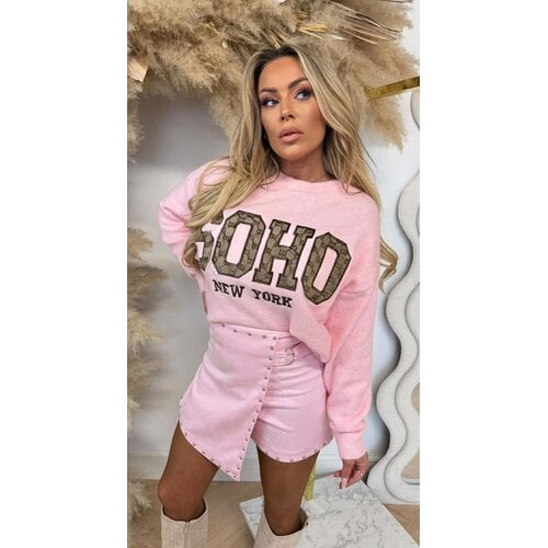 SOHO GUC PRINT SWEAT 1055 PINK