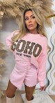 SOHO GUC PRINT SWEAT 1055 PINK